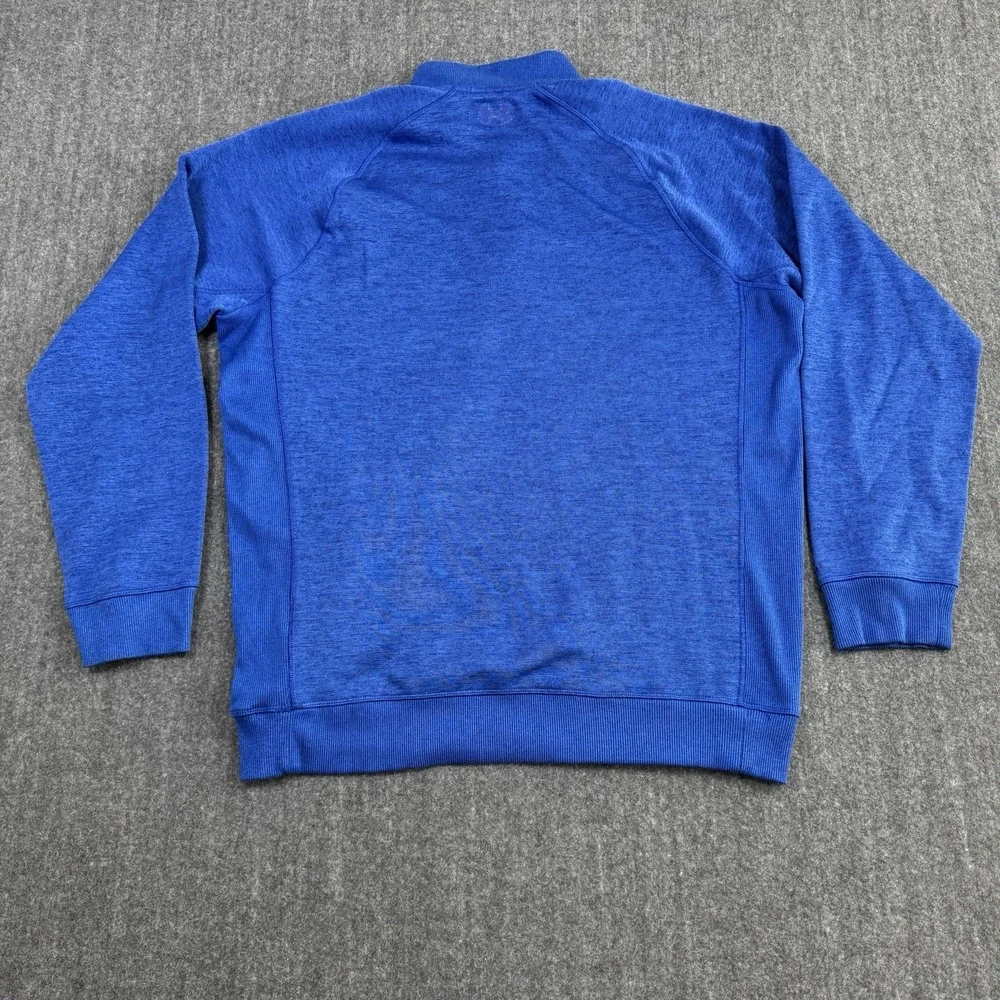Under Armour ColdGear Men's XL 1/4 Zip Pullover Blue Loose Fit Long Sleeve